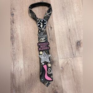 Camouflage Tie with Embellishments